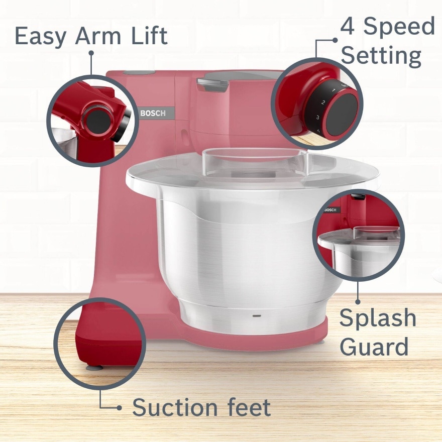  Series 2, 3.8L 700W Kitchen Machine, Red  MUMS2ER01G