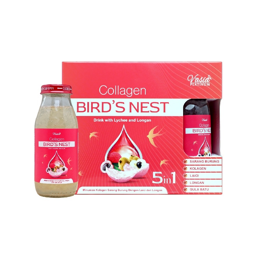 Collagen Bird Nest Lychee & Longan 200ml 6s