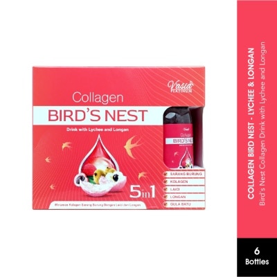 V'ASIA Collagen Bird Nest Lychee & Longan 200ml 6s