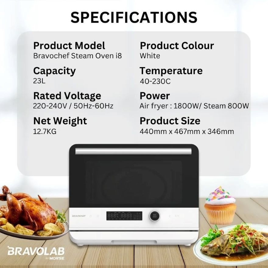 Bravochef Steam Oven i8 With 23L Capacity