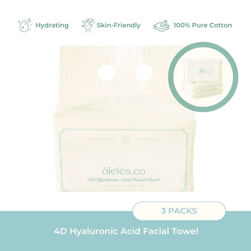 Facial Towel Travel Pack 3X20s