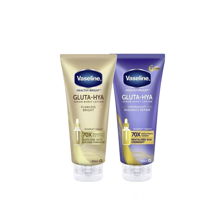 Gluta-Hya Serum Burst Lotion Flawless Bright  + Overnight Radiance Repair 300ml