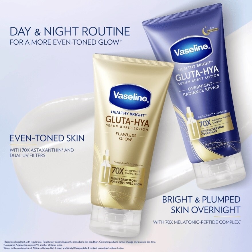 Gluta-Hya Serum Burst Lotion Flawless Bright  + Overnight Radiance Repair 300ml