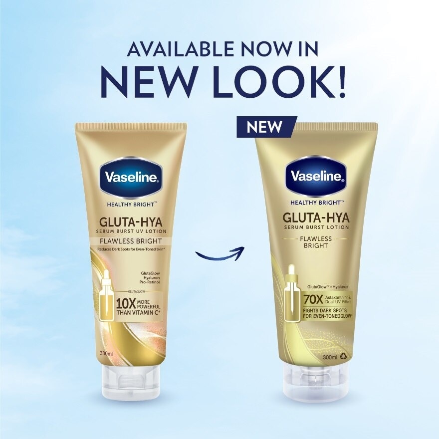 Gluta-Hya Serum Burst Lotion Flawless Bright 300ml  + Gluta-Hya Serum Lotion Pro-Age Restore 300ml