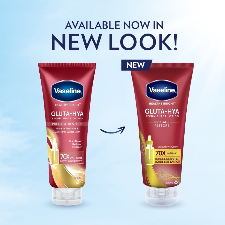 Gluta-Hya Serum Burst Lotion Flawless Bright 300ml  + Gluta-Hya Serum Lotion Pro-Age Restore 300ml