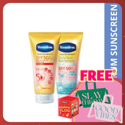 VASELINE SPF50+ Daily Sun Refreshing Serum Sunscreen 70ml +  Protect & Brightening Sunscreen 70ml