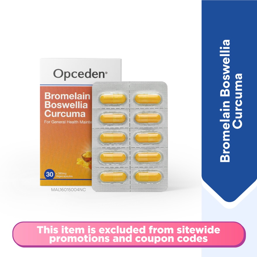 Bromelain Broswellia Curcuma 380mg 30s