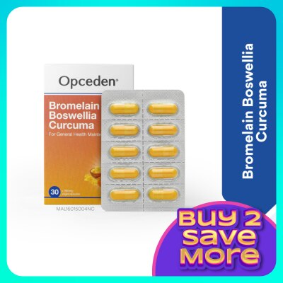 OPCEDEN Bromelain Broswellia Curcuma 380mg 30s