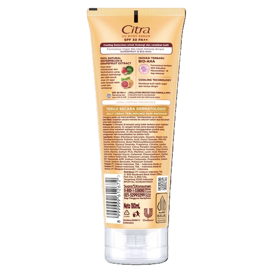 Citra UV Body Serum SPF 30 PA++ 180ml