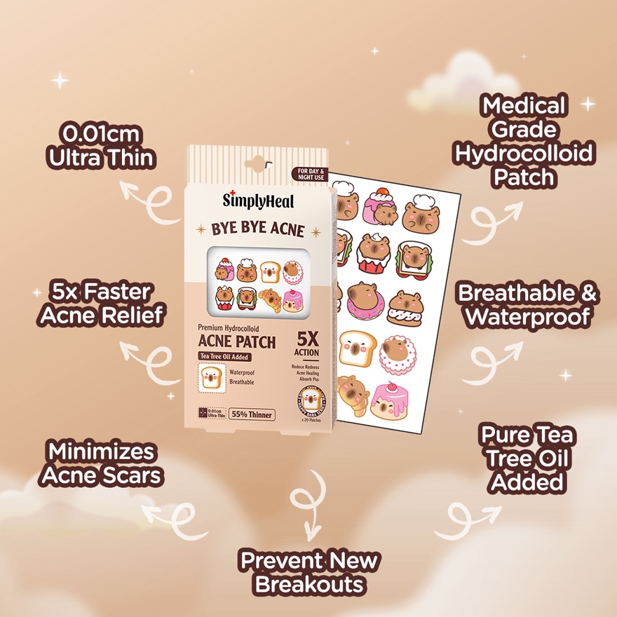 Capy Bakery Day & Night Premium Hydrocolloid Acne Patch 20s image