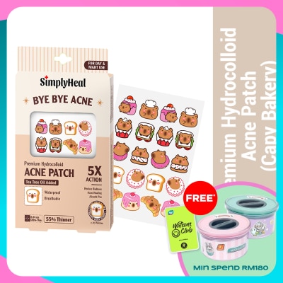 SIMPLYHEAL Capy Bakery Day & Night Premium Hydrocolloid Acne Patch 20s