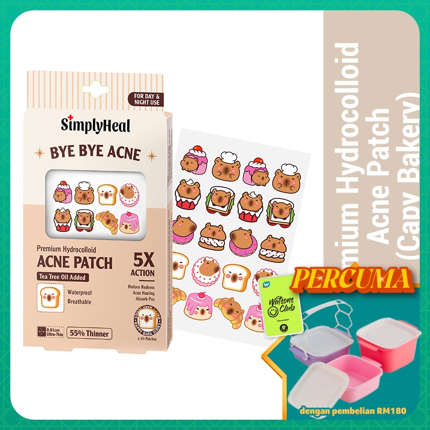 Capy Bakery Day & Night Premium Hydrocolloid Acne Patch 20s