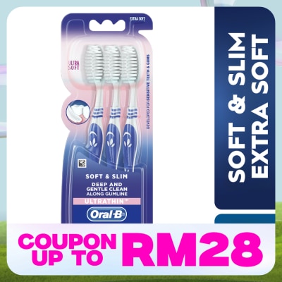 ORAL-B Ultrathin Soft and Slim Toothbrush 3s