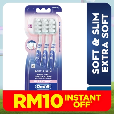 ORAL-B Ultrathin Soft and Slim Toothbrush 3s