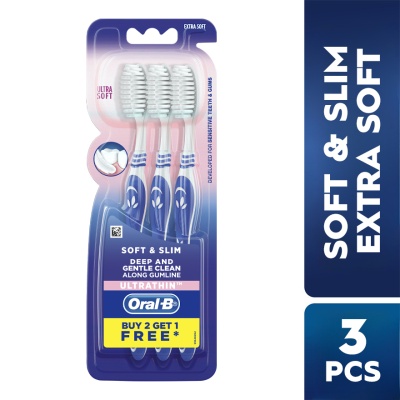 ORAL-B - Ultrathin Soft and Slim Toothbrush 3s