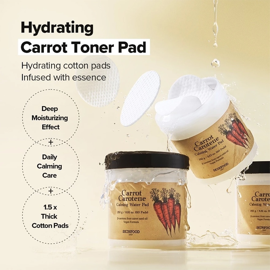 Carrot Carotene Calming Water Pad Set 60 pads + 30 pads