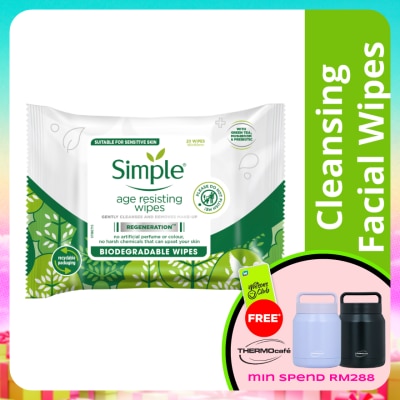 SIMPLE - Age Resisting Cleansing Wipes 20s