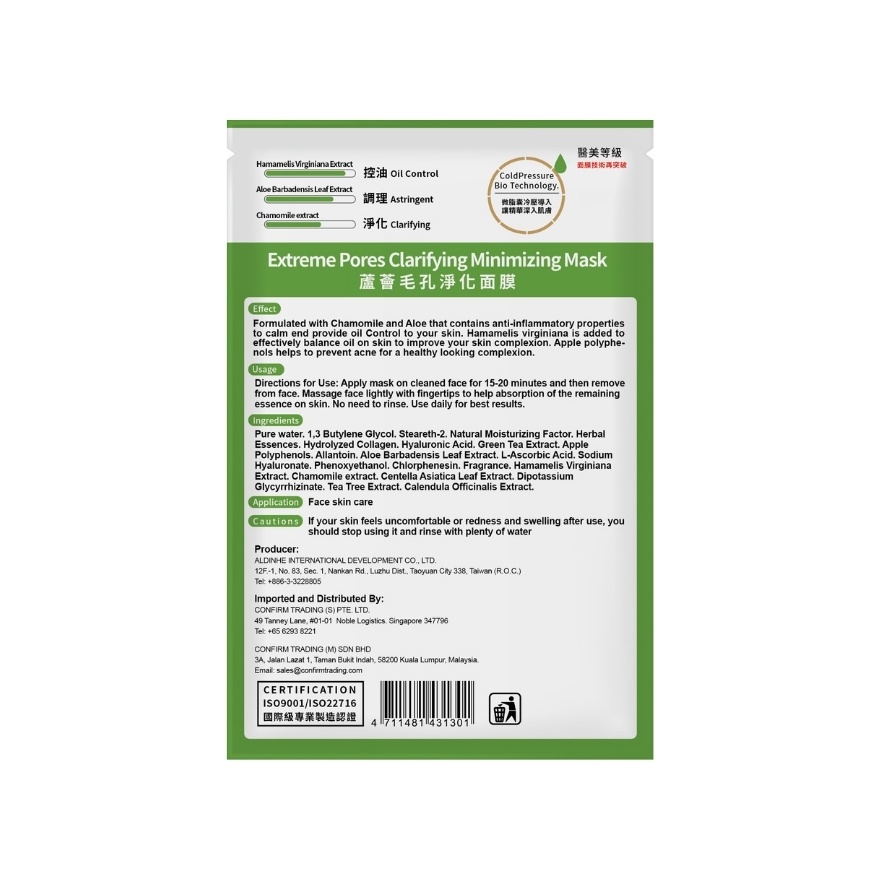 Extreme Pores Clarifying Minimizing Mask 1's
