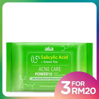 ALIA Salicylic Acid Purifying Tea Tree Makeup Remover Cleansing Wipes 30s