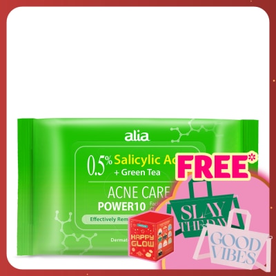 ALIA Salicylic Acid Purifying Tea Tree Makeup Remover Cleansing Wipes 30s