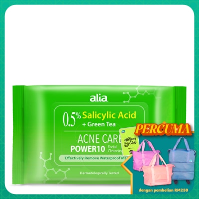 ALIA Salicylic Acid Purifying Tea Tree Makeup Remover Cleansing Wipes 30s
