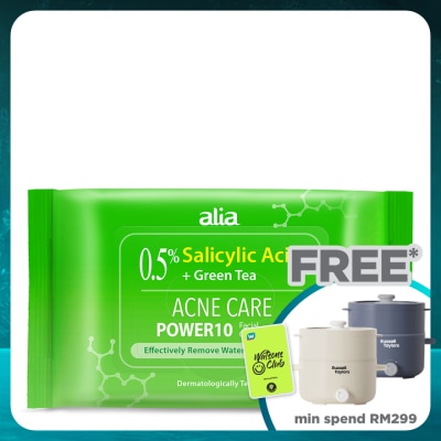ALIA Salicylic Acid Purifying Tea Tree Makeup Remover Cleansing Wipes 30s