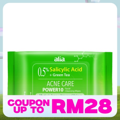 ALIA Salicylic Acid Purifying Tea Tree Makeup Remover Cleansing Wipes 30s
