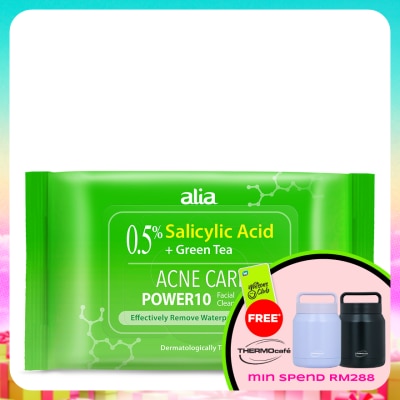 ALIA - Salicylic Acid Purifying Tea Tree Makeup Remover Cleansing Wipes 30s