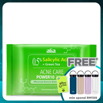 ALIA Salicylic Acid Purifying Tea Tree Makeup Remover Cleansing Wipes 30s