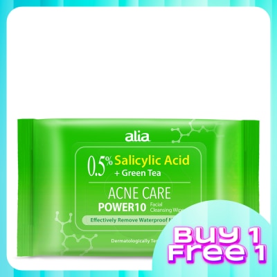 ALIA Salicylic Acid Purifying Tea Tree Makeup Remover Cleansing Wipes 30s