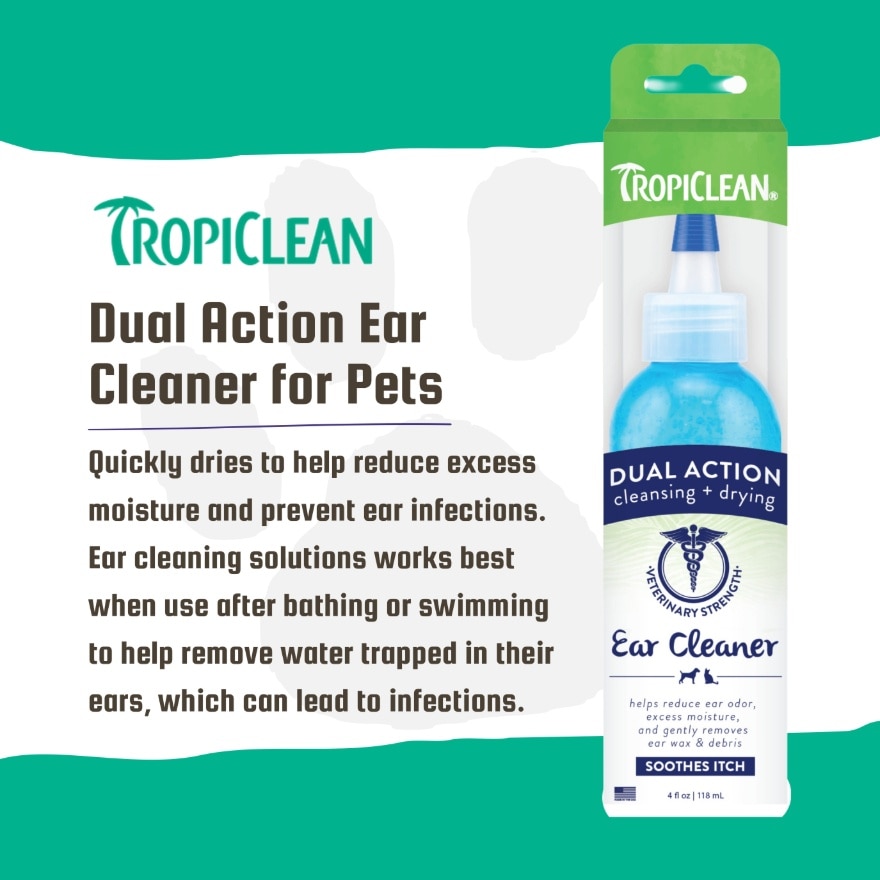 Dual Action Ear Cleaner For Dogs & Cats