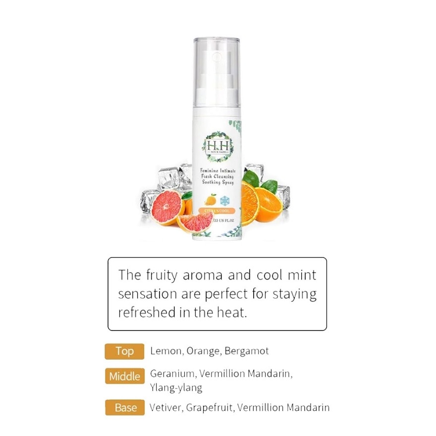 Feminine Intimate Fresh Cleansing Soothing Spray Travel Kit (Citrus Cool) 10ML