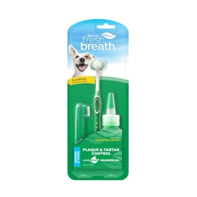 TROPICLEAN Fresh Breath Oral Care Kit for Small & Medium Dogs