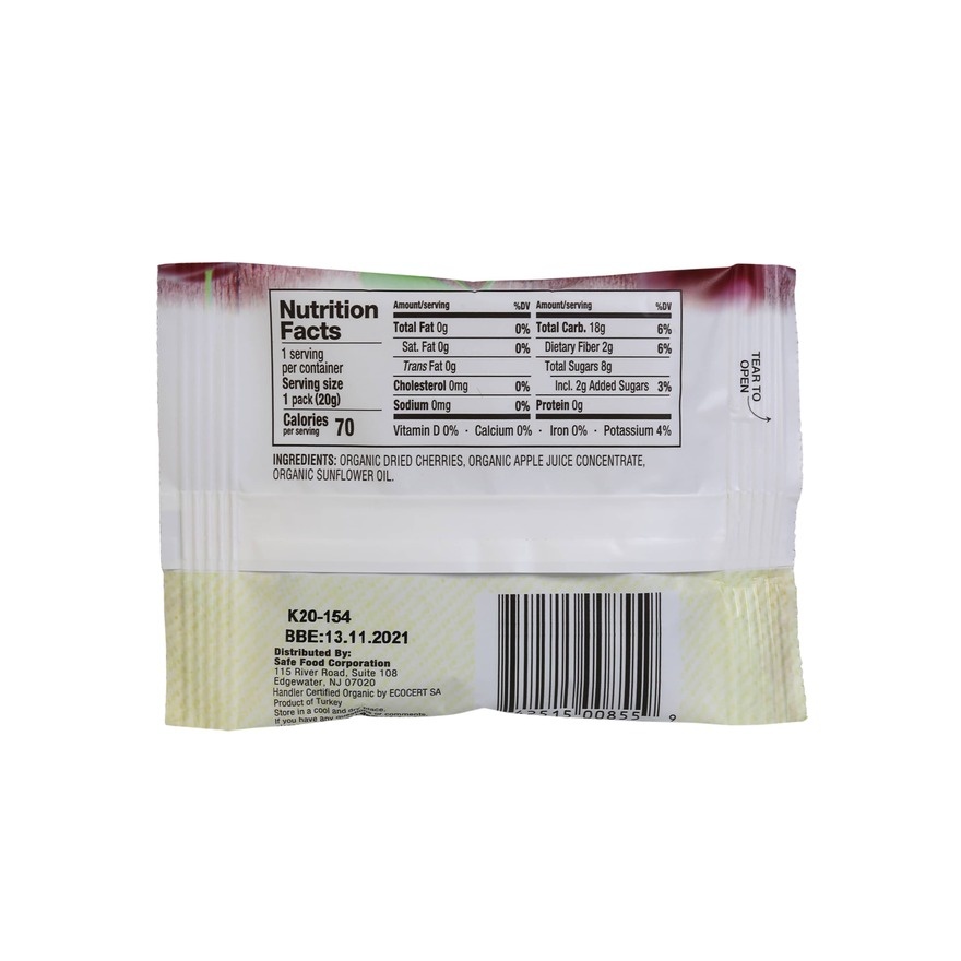 Organic Dried Tart Cherries 5x20g
