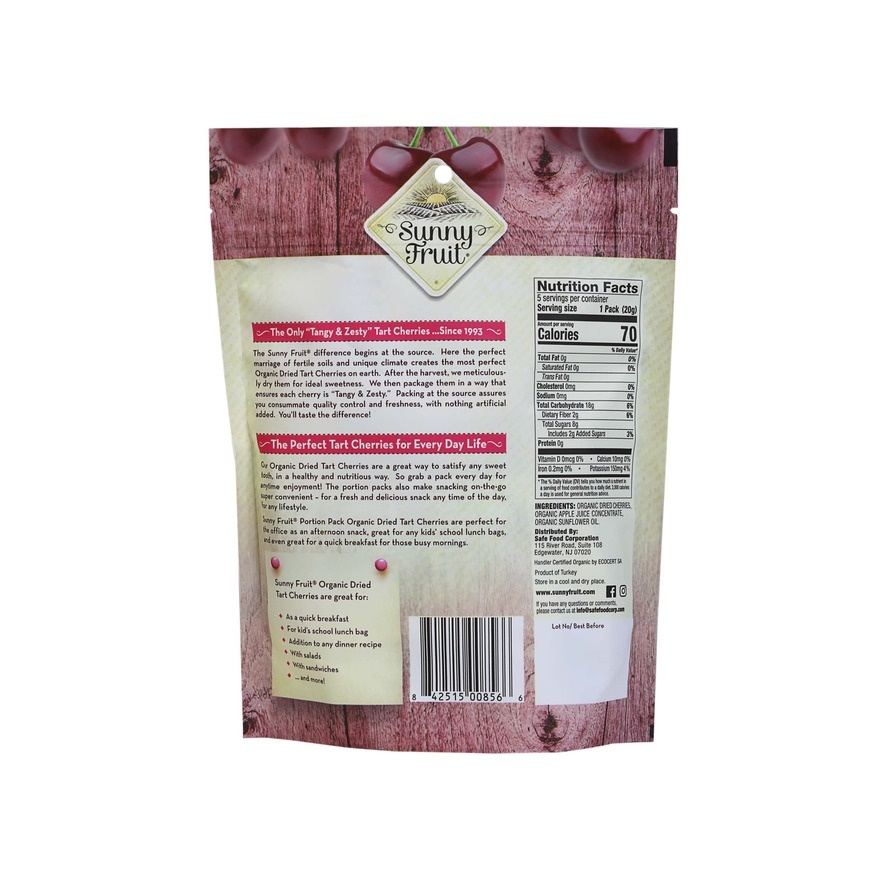 Organic Dried Tart Cherries 5x20g