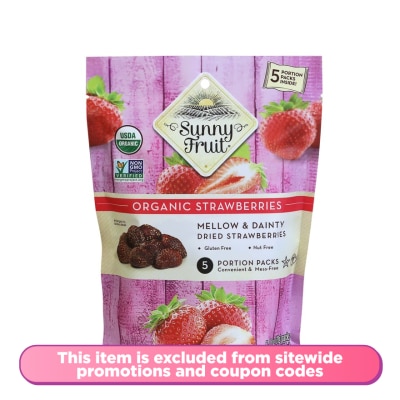 SUNNY FRUIT Organic Dried Strawberries 5x20g