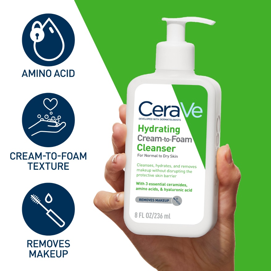 Hydrating Cream-To-Foam Cleanser 100ml