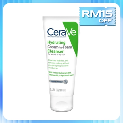 CeraVe Hydrating Cream-To-Foam Cleanser 100ml