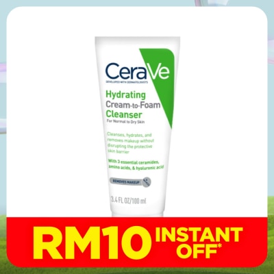 CeraVe Hydrating Cream-To-Foam Cleanser 100ml