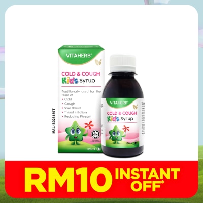 VITAHERB Cold & Cough Kids Syrup 120ml
