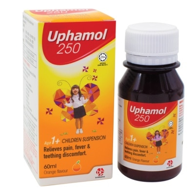 UPHAMOL 250 Children Suspension 60ml (Orange Flavour)