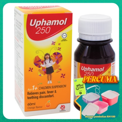 UPHAMOL - 250 Children Suspension 60ml (Orange Flavour)