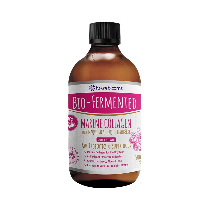 Bio-Fermented Marine Collagen with Maqui, Acai, Goji and Blueberry Concentrate 500mL image