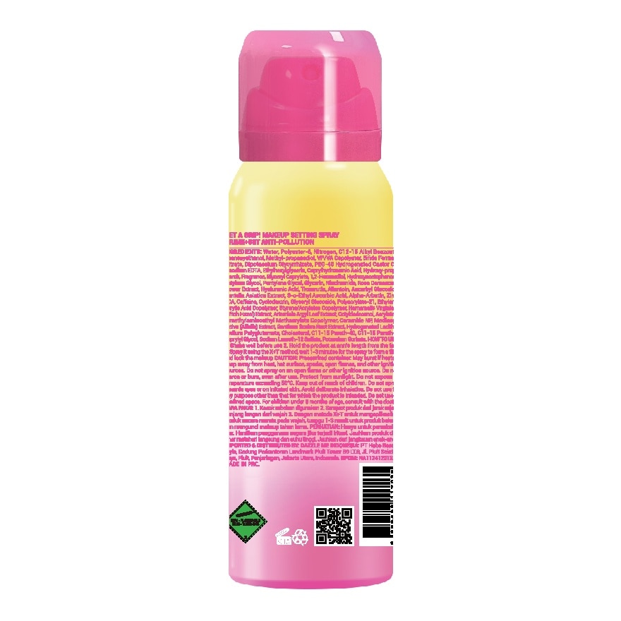 SmileyWorld Get a Grip! Makeup Setting Spray Prime+Set Anti-Pollution