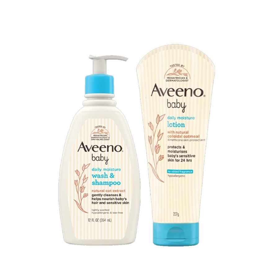 Baby Daily Moisturising Wash & Shampoo 354ml + Lotion 227G Bundle image