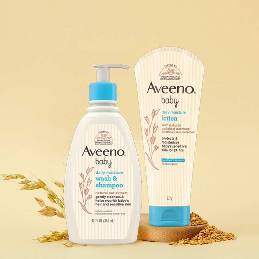 Baby Daily Moisturising Wash & Shampoo 354ml + Lotion 227G Bundle image