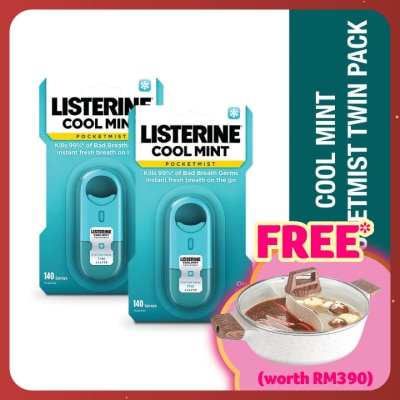 LISTERINE Pocketmist Cool Mint 7.7ml Twin Pack