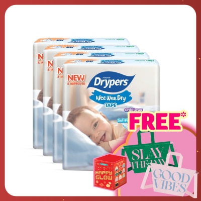 DRYPERS Wee Wee Dry Mega Diapers Tape M 60's x4