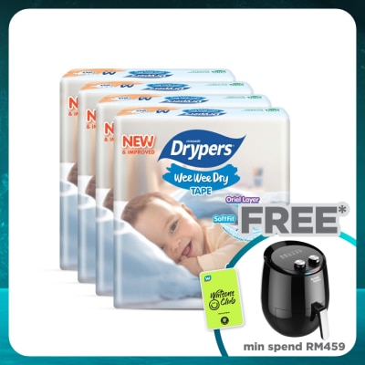 DRYPERS Wee Wee Dry Mega Diapers Tape M 60's x4