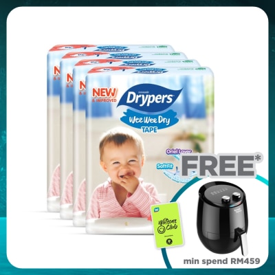 DRYPERS Wee Wee Dry Mega Diapers Tape L 58's x4